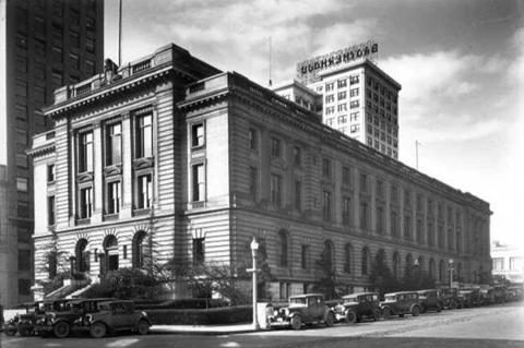 Court House Square's historic Beaux-Arts facade in downtown Tacoma